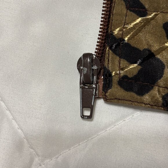 Bomber Jacket Kaktus Plus Women’s 1X Leopard Animal Print Metallic Full Zip VTG - Picture 13 of 13